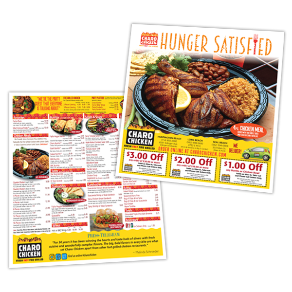 Client:  Charo Chicken Inc.Project:  Promotional Direct Mailer