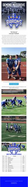 Client:  FVHS Freshman FootballProject:  Email Fund Raiser