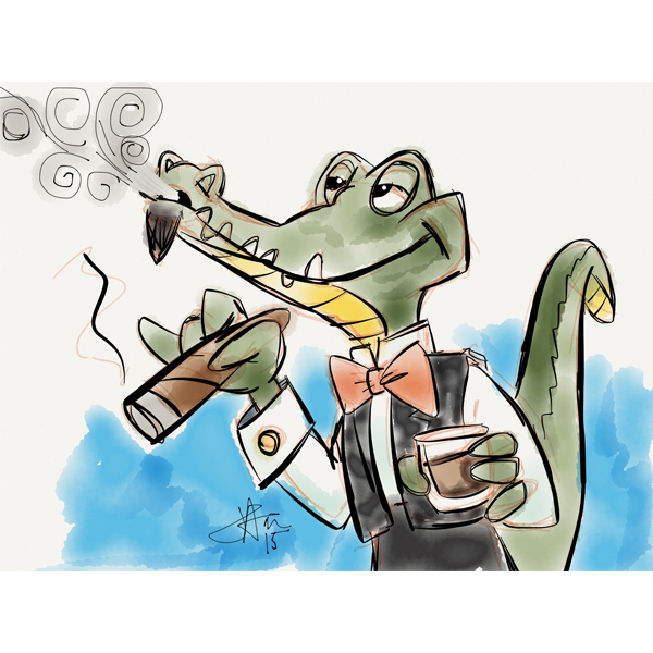 Paper 53 Sketch for IT Cigar Club Online Holiday Message