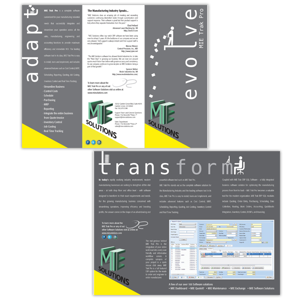 Client:  MIE SolutionsProject:  Brochure