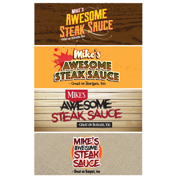 Client: Mike's Awesome Sauce Label Design Comps