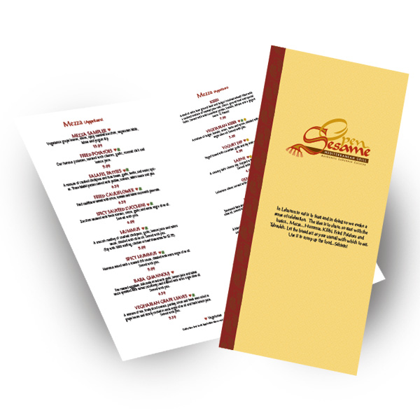 Client:  Open Sesame Authentic LebaneseProject:  To Go Menu